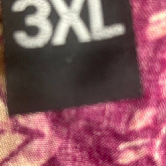 Purple & Gold Printed Tunic Top 3XL – 20" Bust, 31" Length - Picture 2 of 3